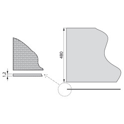 Tapis antidérapant pour tiroirs finition gris - EMUCA