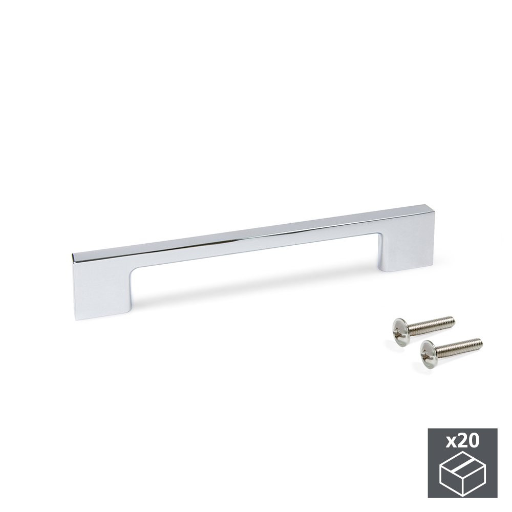Lot de 20 poignées Montreal en zamak finition chromée avec entraxe 160 mm