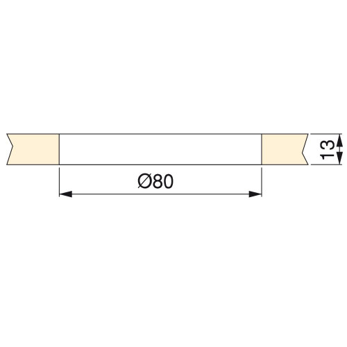 Lot de 7 passe-câbles Circum D. 80 mm à encastrer en zamak finition chromé - EMUCA