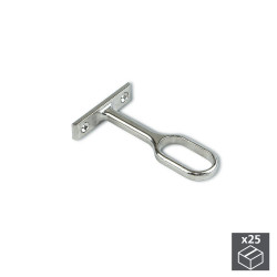 Lot de 25 supports centraux pour barre de penderie en zamak finition nickelé de marque EMUCA, référence: B4945600