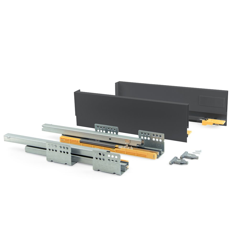 Kit de tiroir Concept hauteur 105 mm et profondeur 300 mm finition gris anthracite