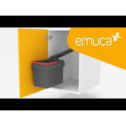 Poubelle de recyclage Recycle pour fixation sur porte et conteneur de 15L - EMUCA
