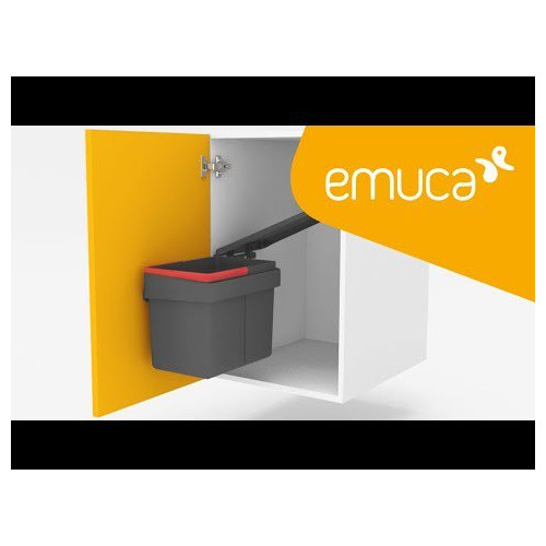 Poubelle de recyclage Recycle pour fixation sur porte et conteneur de 15L - EMUCA