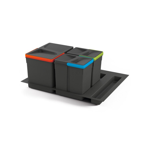Kit de poubelles à base Recycle pour tiroir de module 600 mm 12 L, 6 L, 6L - EMUCA