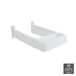 Lot de 6 sous-évier rectangulair pour tiroir de salle de bain blanc - EMUCA
