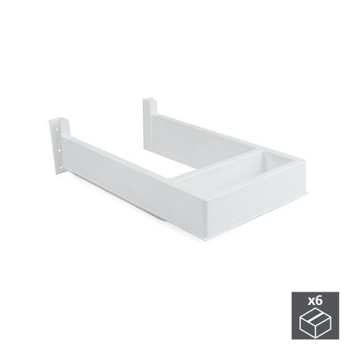 Lot de 6 sous-évier rectangulair pour tiroir de salle de bain blanc - EMUCA