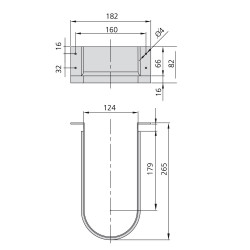 Lot de 10 Courbe sous-éviers pour tiroir de salle de bain gris - EMUCA