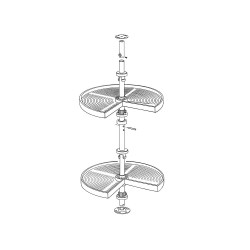 Jeu de plateaux Shelvo 3/4 pour module 800 mm en plastique blanc - EMUCA