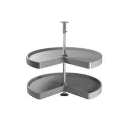 Jeu de plateaux Shelvo 3/4 pour module 800 mm en plastique gris de marque EMUCA, référence: B4951700