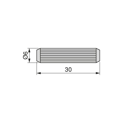 Lot de 1000 tourillons en bois D. 6 x 30 mm pour assemblage par pression - EMUCA