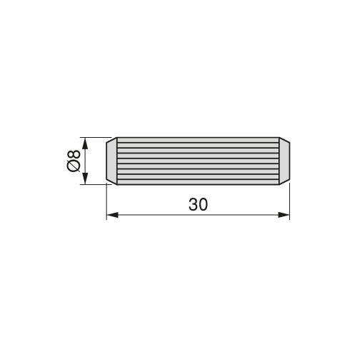 EMUCA Lot de 1000 tourillons en bois D. 8 x 30 mm pour assemblage p