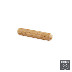 Lot de 1000 tourillons en bois D. 8 x 35 mm pour assemblage par pression - EMUCA