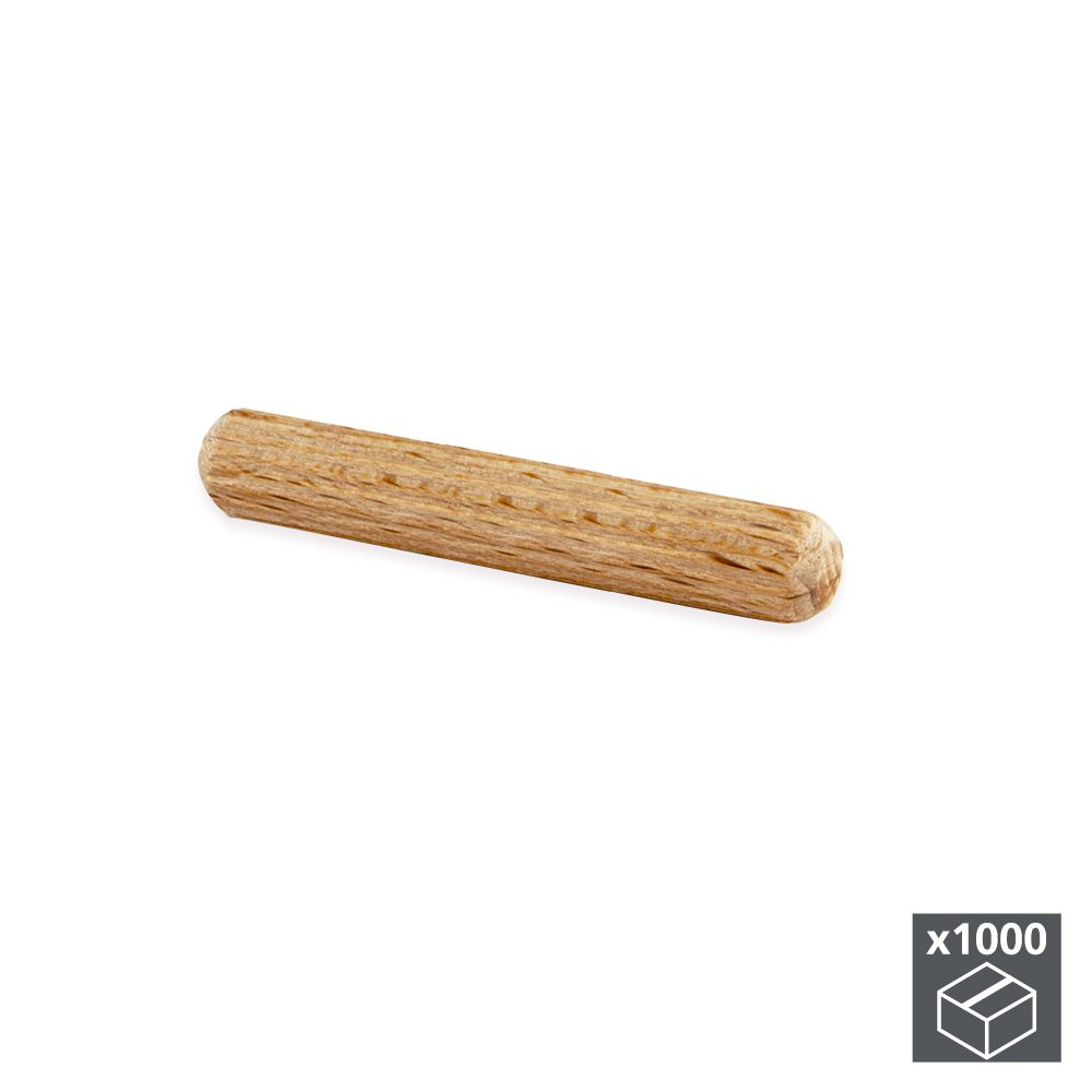 Lot de 1000 tourillons en bois D. 8 x 40 mm pour assemblage par pression