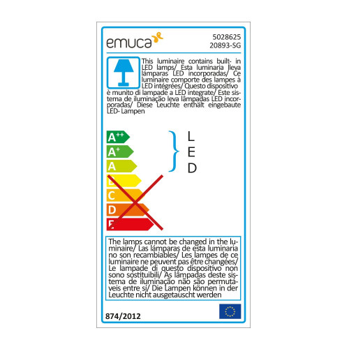 Luminaire LED rechargeable Kraz avec détecteur de mouvement en couleur paint aluminium - EMUCA