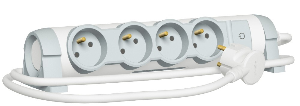 Bloc 4 prises confort voyant cordon 1m50