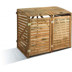 Cache poubelle double - 1366L - Jardipolys