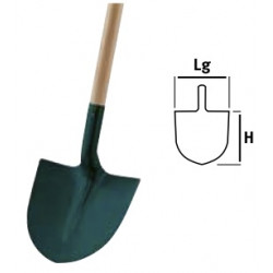 Pelle ronde tôle 25cm sans manche de marque Leborgne, référence: J663300