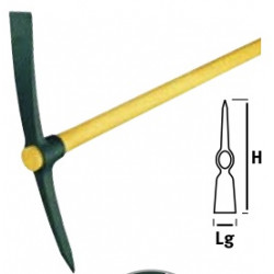 Pioche de terrassier douille ronde 2,5 kg - sans manche - Leborgne