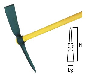Pioche Suisse-Savoie douille ovale 2,25kg sans manche