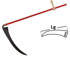 Faux à herbe sans talon 65cm sans manche