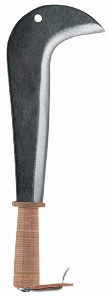 Serpe italienne - 26 cm - manche bois revêtement cuir