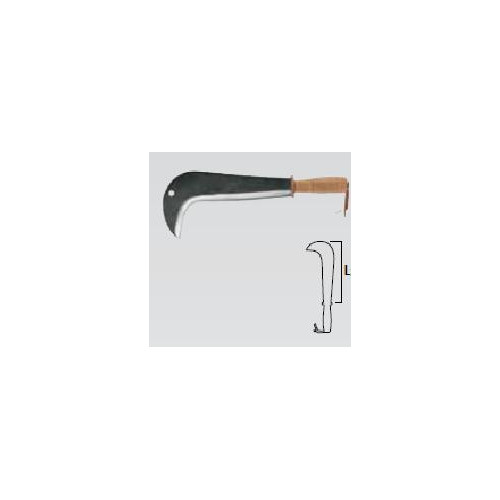 Serpe italienne - 26 cm - manche bois revêtement cuir - Leborgne