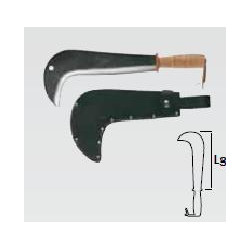 Serpe chasseur - 20 cm avec étui en cuir - manche cuir - Leborgne