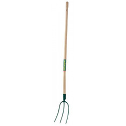 Fourche à foin douille 3 dents - 26 cm - manche bois certifié PEFC 100% - Leborgne