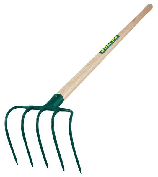 Leborgne Croc à fumier douille 5 dents manche bois certifié PEFC 100% - vue 2