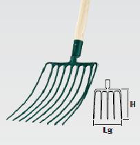Fourche cailloux douille 9 dents sans manche