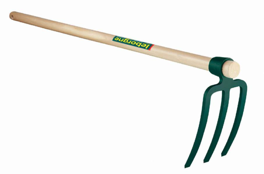 Leborgne Croc forgé 3 dents manche bois certifié PEFC 100% - vue 2