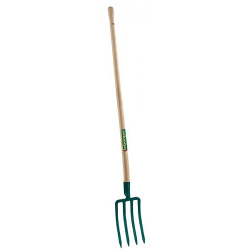 Fourche à bêcher dame douille - 25 cm - manche pomme en bois certifié PEFC 100% - Leborgne