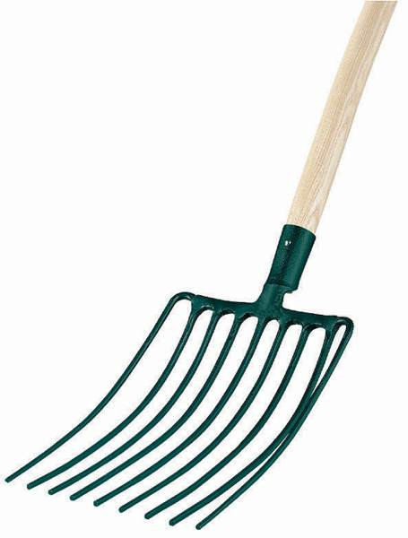 Fourche à cailloux douille 9 dents manche bois certifié PEFC 100%