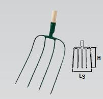 Fourche à charger-douille-4 dents