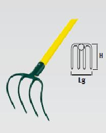 Croc à fumier douille 4 dents sans manche
