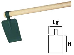 LEBORGNE Houe de Bastia 1kg 20cm sans manche - vue 2