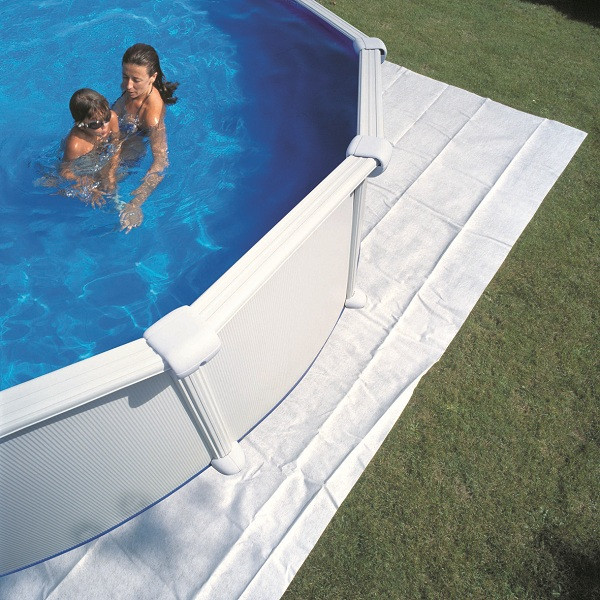 Tapis de sol 8,25 x 5m pour piscine 8m x 4,70m, épaisseur 100g/m²