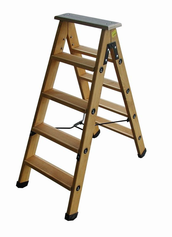 Escabeau double plans compas rigide 9 marche + tablette