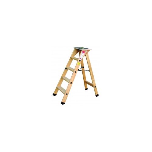 Escabeau bois professionnel 9 marches + tablette - OUTIFRANCE