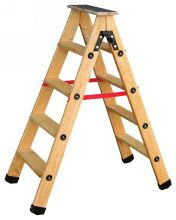 Escabeau double plans à sangle 5 marche + tablette