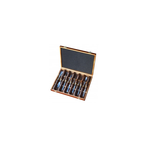 12 Outils de sculpteur manche bois Pro - OUTIFRANCE