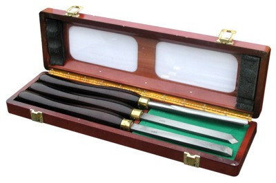 3 Outils de tourneur manche bois Pro