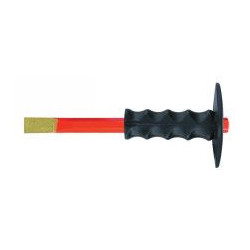 Ciseau de maçon Pro 400 x 18 mm avec poignée pare-coups de marque OUTIFRANCE , référence: B414000