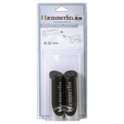 Paire de poignées bi-matières diam. 32 mm de marque HAEMMERLIN, référence: J684100