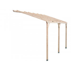 Pergola adossée en bois : contre un mur de la maison