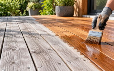 Rénover une terrasse en bois : dégriser puis saturer