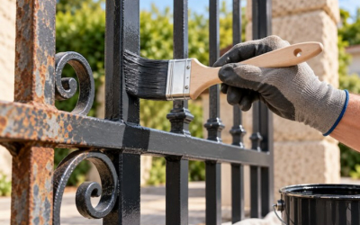 Peindre un portail ou une grille en fer : antirouille et finition