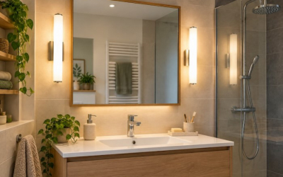 Éclairer une salle de bains : indice IP et volumes