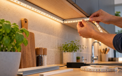 Poser un ruban LED : découpe, collage et alimentation