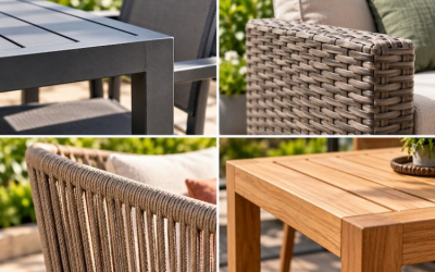 Salon de jardin : aluminium, résine tressée, teck ou acier, quel matériau choisi